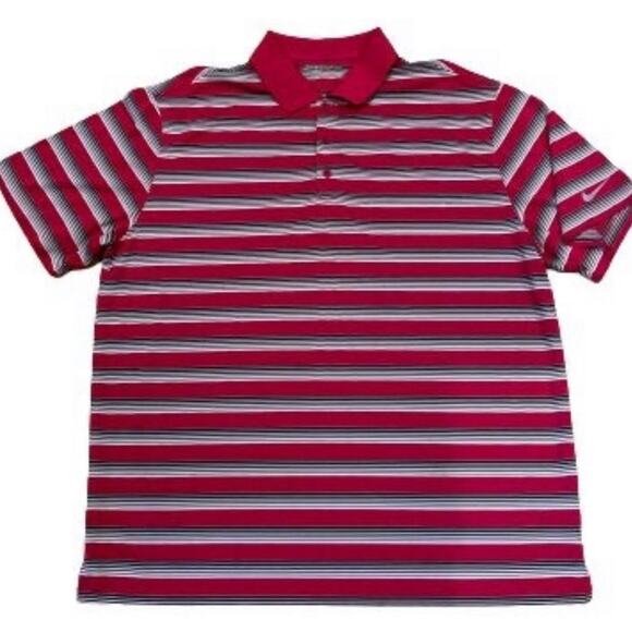 Nike Golf Men's XL Dri-Fit Red, White, And Black Polo Shirt - Picture 1 of 4
